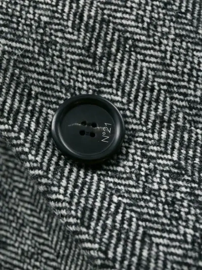 Shop N°21 Faux-fur Leopard Detailed Coat In Black