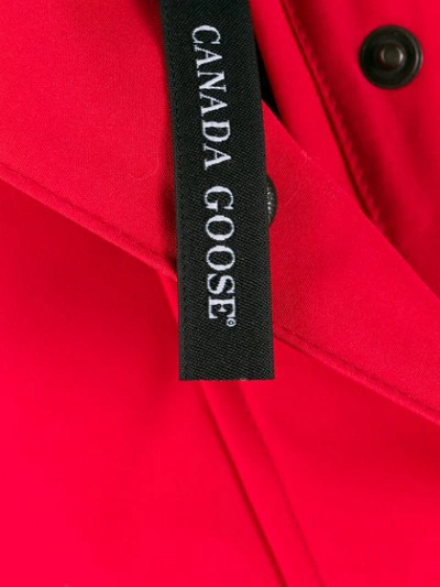 Shop Canada Goose Fur Trim Parka In Red