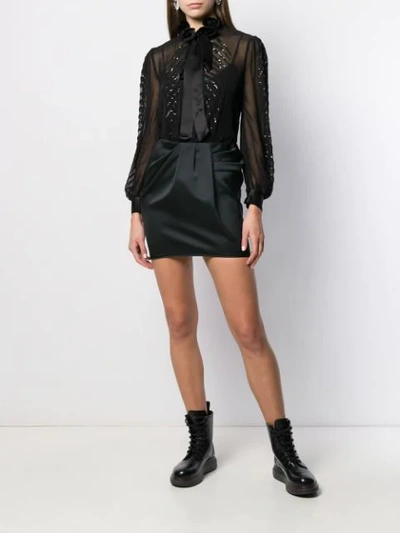 Shop Temperley London Dusk Sequin-embroidered Blouse In Black