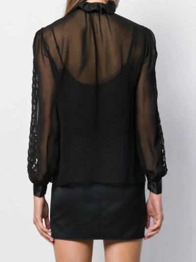 Shop Temperley London Dusk Sequin-embroidered Blouse In Black