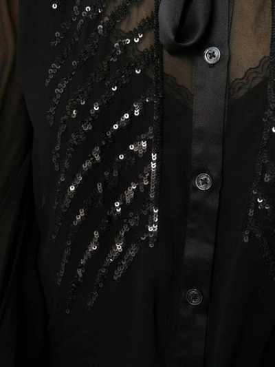 Shop Temperley London Dusk Sequin-embroidered Blouse In Black