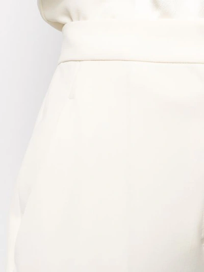 Shop Alberta Ferretti High-waisted Straight-leg Trousers In White