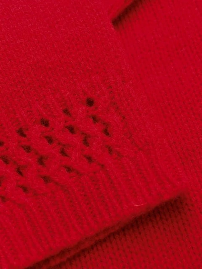 Shop A.p.c. Ribbed Cut-out Detail Sweater In Red