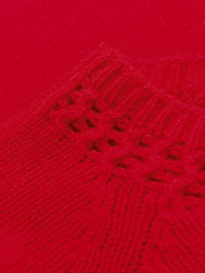 Shop Apc Ribbed Cut-out Detail Sweater In Red