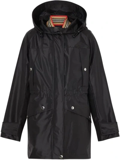 Shop Burberry Detachable Gilet Zipped Coat In Black