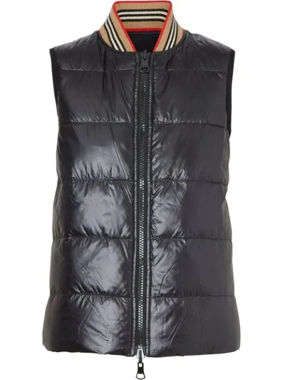 Shop Burberry Detachable Gilet Zipped Coat In Black