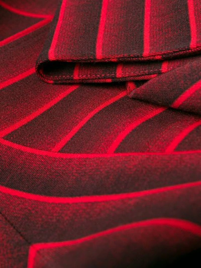 Pre-owned Mugler 1980s Gradient Stripe Jacket In Red