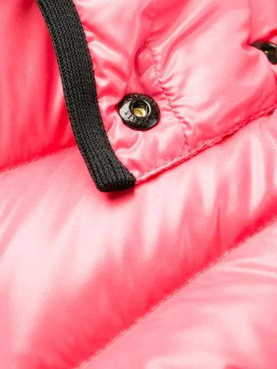 Shop Moncler Hoodie Padded Jacket In Pink