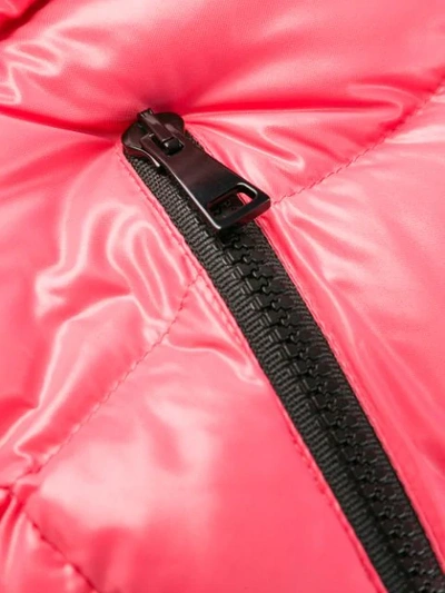 Shop Moncler Hoodie Padded Jacket In Pink