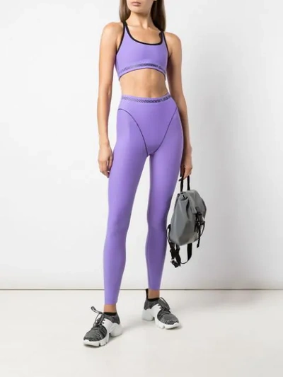 Shop Adam Selman Sport Contour Leggings In Purple