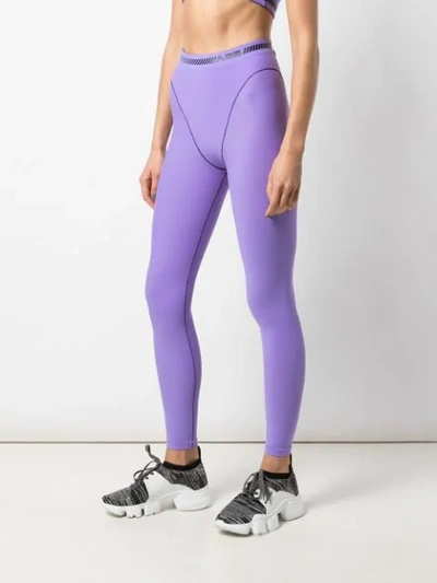 Shop Adam Selman Sport Contour Leggings In Purple