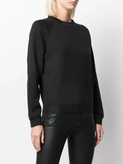 Shop Emporio Armani Logo Hem Sweatshirt In Black