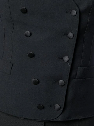 Shop Dolce & Gabbana Double-breasted Waist Coat In Black