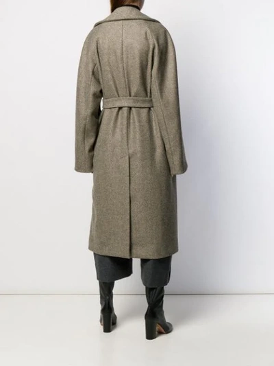 Shop Lemaire Oversized Belted Coat In Neutrals