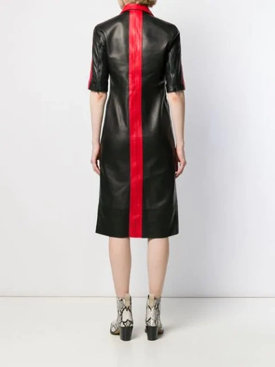 Shop Kwaidan Editions Plongee Contrast Stripe Midi Dress In Black