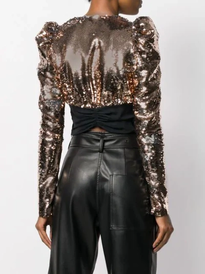 CROPPED SEQUIN BLOUSE