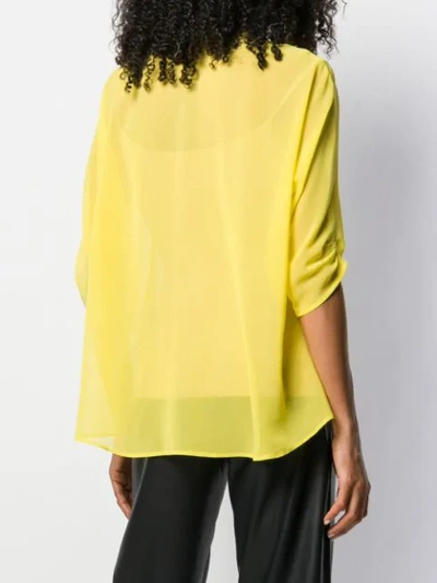 Shop Styland Short-sleeve Fitted Shirt In Yellow