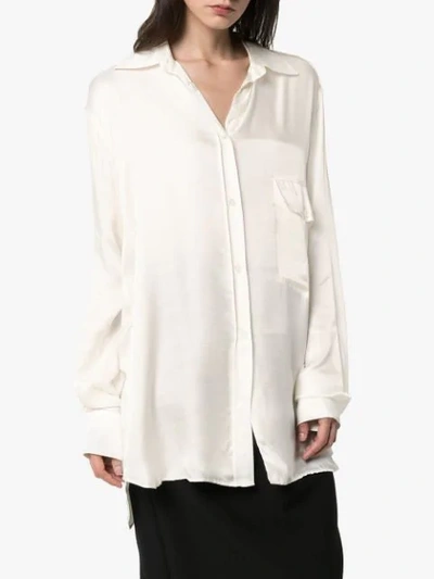 Shop Ann Demeulemeester Utility Button-down Shirt In Neutrals