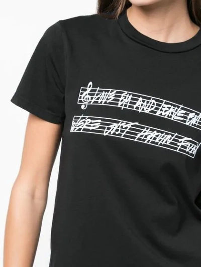 AMIRI SHEET MUSIC PRINT T-SHIRT - 黑色