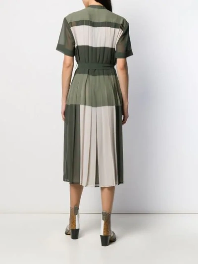 Shop Equipment Colour Block Shirt Dress In Green