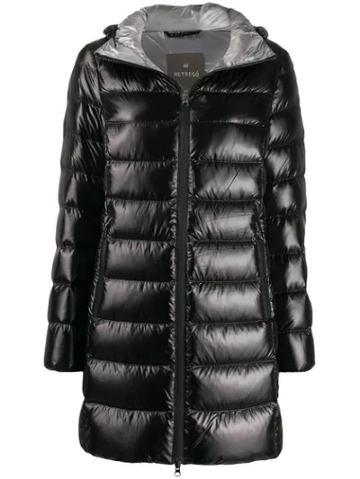 Shop Hetregò Jennifer Padded Coat In Black