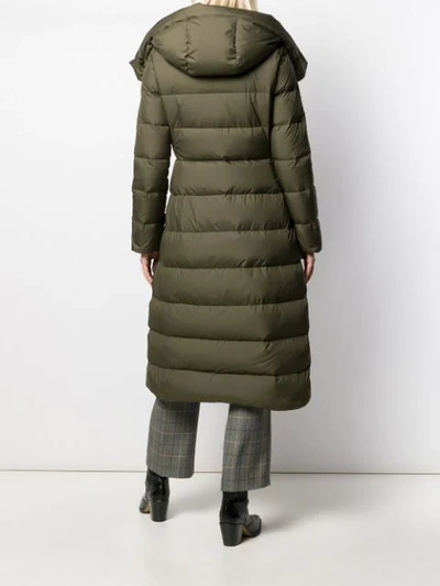 Shop Aspesi Padded Coat In 01239 Green