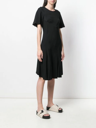 Shop See By Chloé Pleated T-shirt Dress - Black