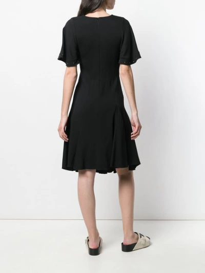 Shop See By Chloé Pleated T-shirt Dress - Black