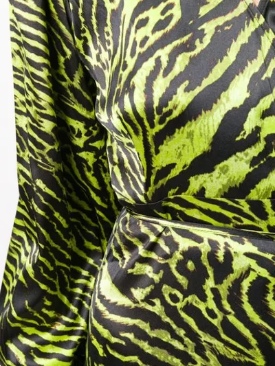 Shop Ganni Animal Print Maxi Dress - Green