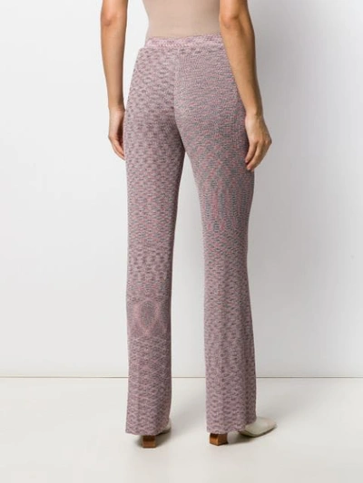 Shop Missoni Metallic Knit Trousers In Pink