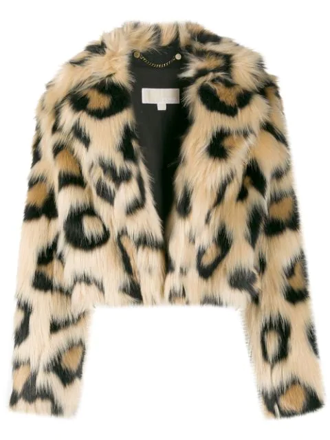 michael kors black fur jacket