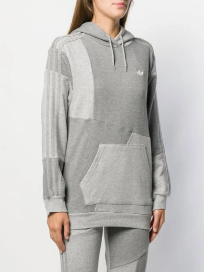 Shop Adidas By Danielle Cathari Panelled Hoodie In Grey