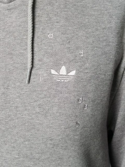 Shop Adidas By Danielle Cathari Panelled Hoodie In Grey