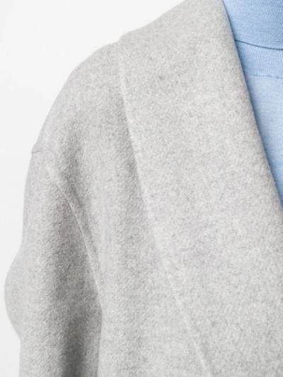 Shop Loewe Long Belted Coat In Grey