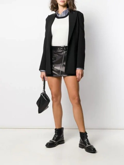 Shop Manokhi Biker Belted Mini Skirt In Black