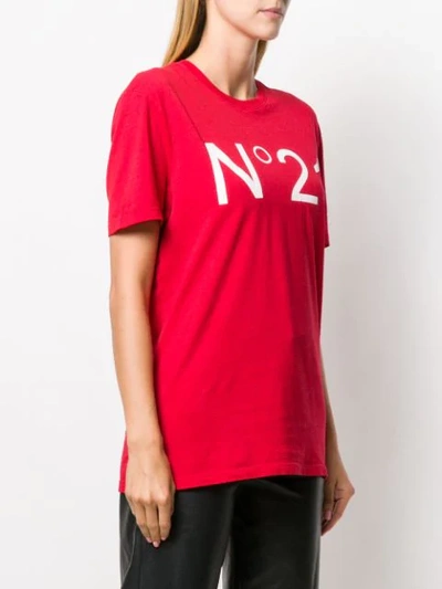 Shop N°21 Logo Print T-shirt In Red