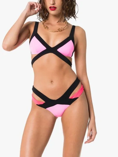 Shop Agent Provocateur Mazzy Cut-out Bikini Set In Pink