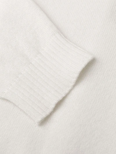 Shop Aragona Knitted Cashmere Jumper In White