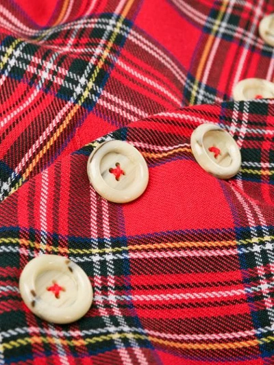 BUTTONED TARTAN BLOUSE