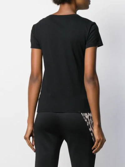 Shop Just Cavalli Embroidered Logo T-shirt In Black