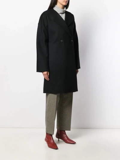 Shop Ports 1961 Double-breasted Coat In Black