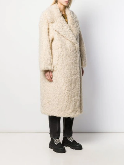 Shop Stand Studio Oversized Mid-length Coat In Offwhite 8020