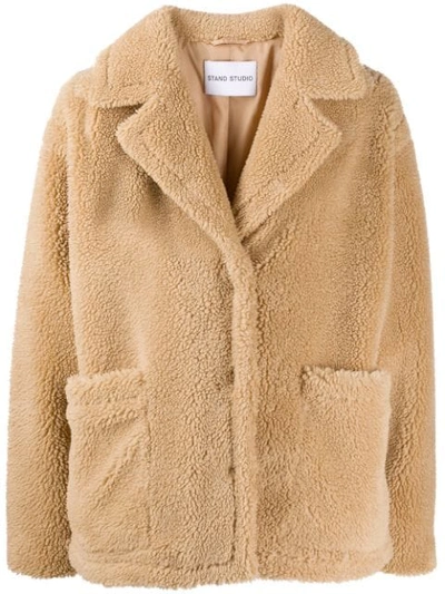 Shop Stand Studio Shearling Jacket In 1200 Beige