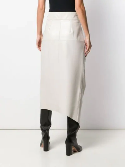 Shop Isabel Marant Asymmetric Wrap Skirt In Neutrals