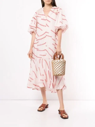 Lee mathews clearance puff sleeve dress
