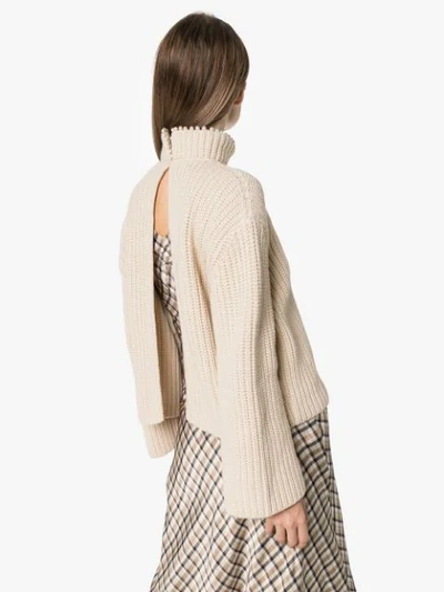 Shop Loewe Pearl-embellished Cashmere Knitted Jumper In White