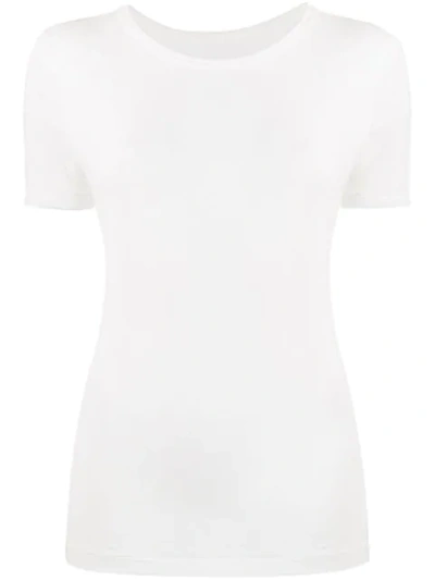 Shop Yohji Yamamoto Plain Short-sleeve T-shirt In White