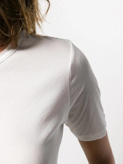 Shop Yohji Yamamoto Plain Short-sleeve T-shirt In White