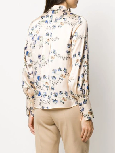 Shop Chloé Floral-print Shirt In Neutrals