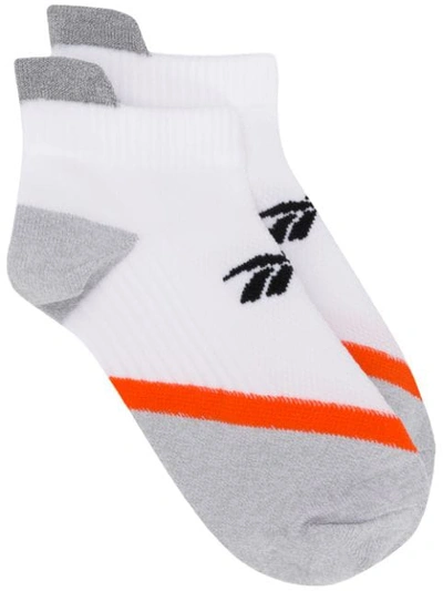 Shop Victoria Beckham Logo Running Socks In White